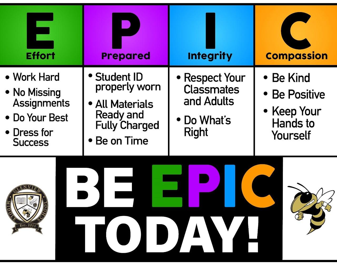 Be EPIC Today- Effort, Prepared, Integrity, Compassion